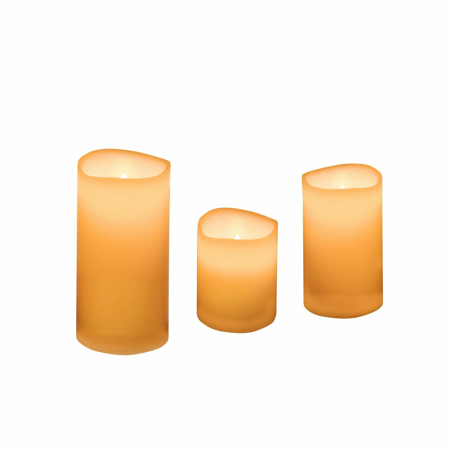 DICTROLUX - Candele LED Luce Calda con Telecomando - Set 3 pezzi